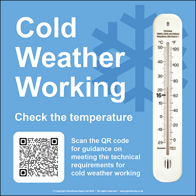 Cold Weather Working Sign