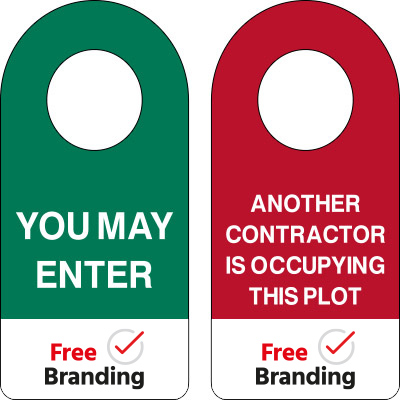 Plot Occupied Hanging Door Sign