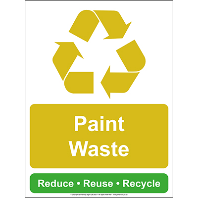 Paint Waste Recycling Sign