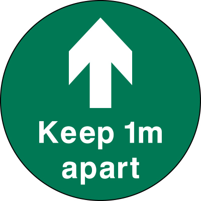 Keep 1m apart floor marker