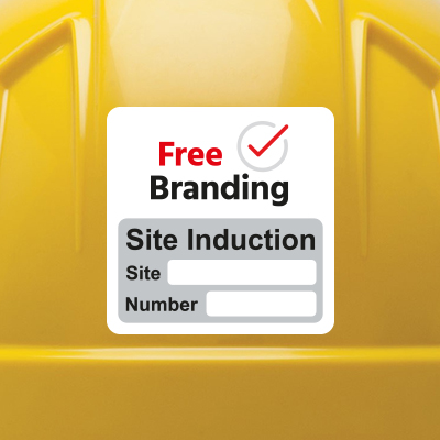 Site Induction Helmet Label