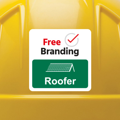 Roofer Helmet Label 