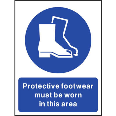 Protective footwear must be worn in this area