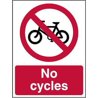 No Cycles Sign