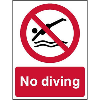 No diving sign