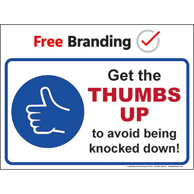 Thumbs Up Construction Sign (Quickfit)