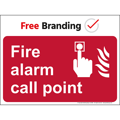 Fire alarm call point sign