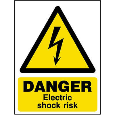 Danger electric shock risk