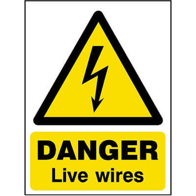 Danger live wires